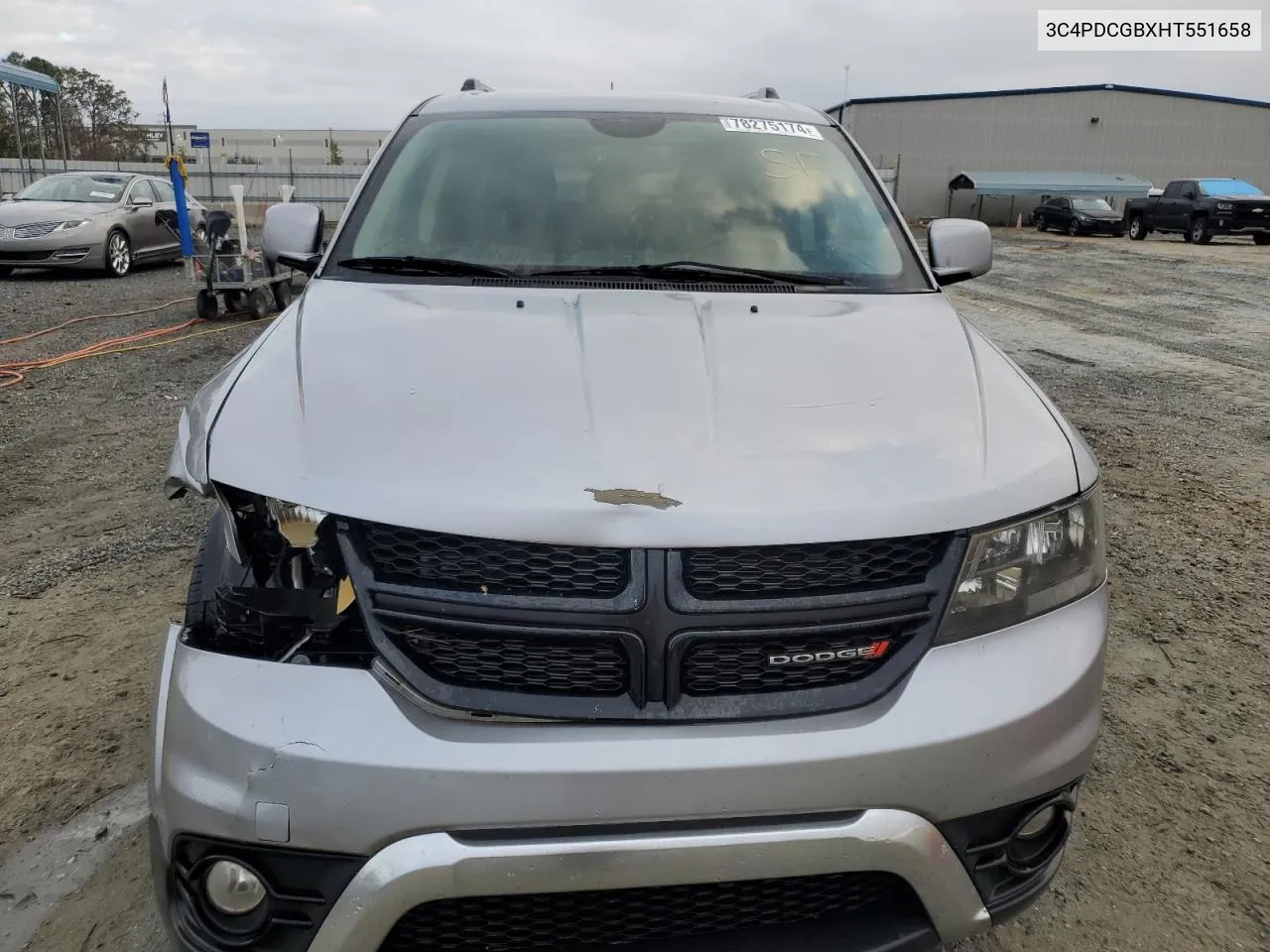 2017 Dodge Journey Crossroad VIN: 3C4PDCGBXHT551658 Lot: 78275174