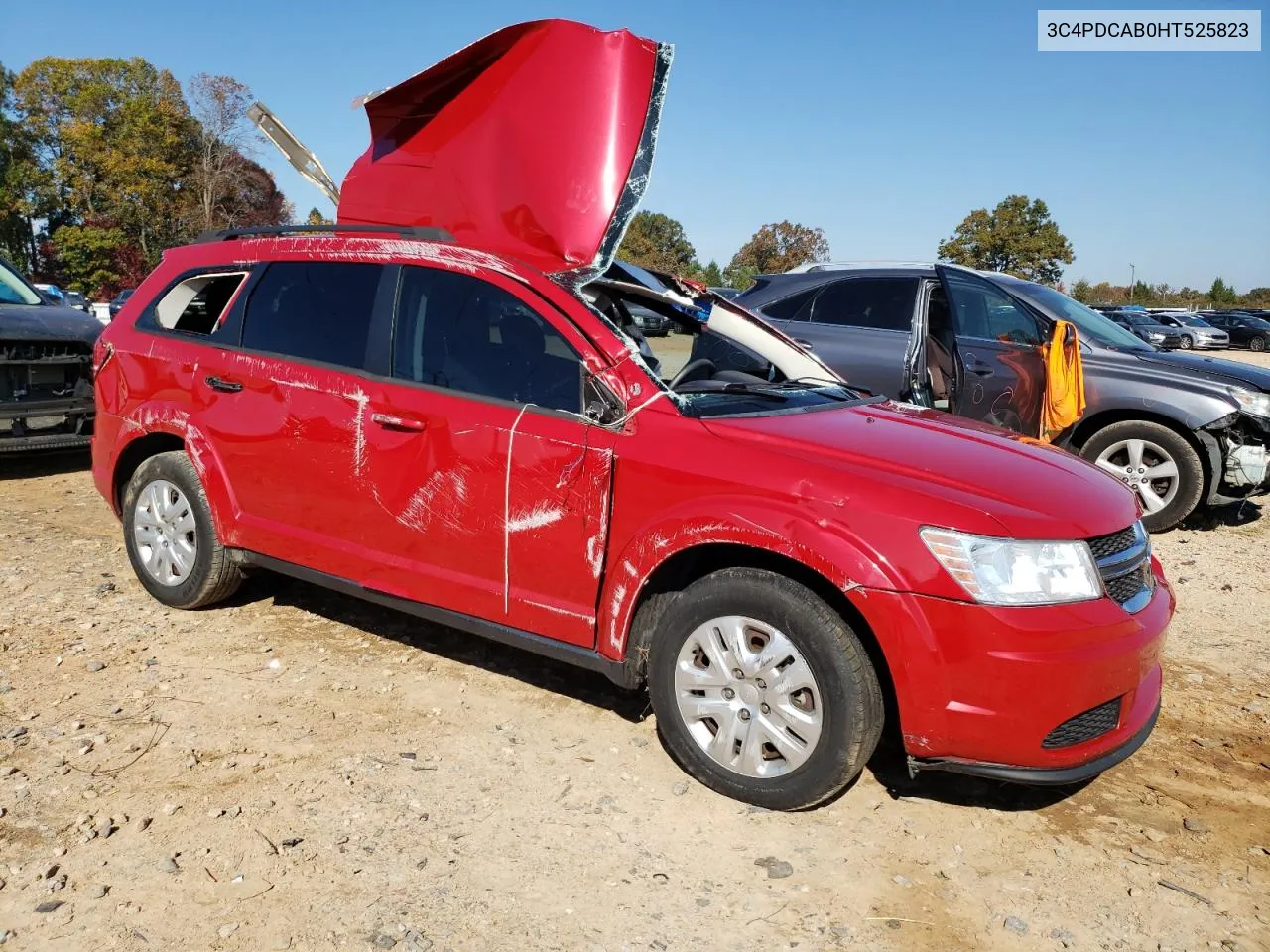 2017 Dodge Journey Se VIN: 3C4PDCAB0HT525823 Lot: 78490774