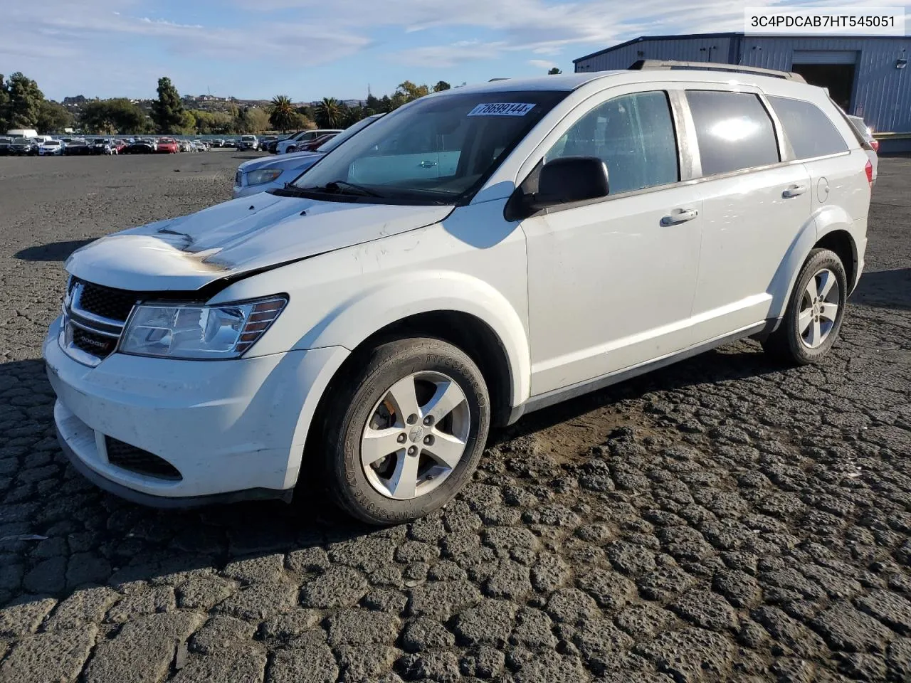 2017 Dodge Journey Se VIN: 3C4PDCAB7HT545051 Lot: 78699144