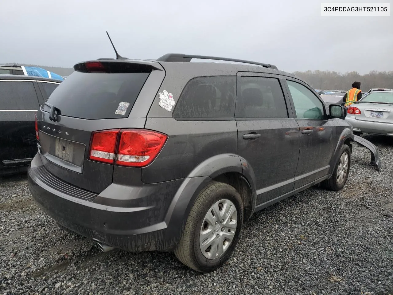 2017 Dodge Journey Se VIN: 3C4PDDAG3HT521105 Lot: 79121194