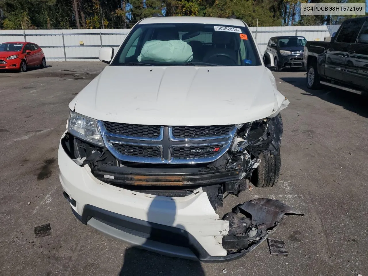 2017 Dodge Journey Sxt VIN: 3C4PDCBG8HT572169 Lot: 80382814