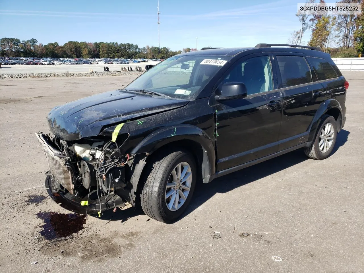 2017 Dodge Journey Sxt VIN: 3C4PDDBG5HT525252 Lot: 80470054