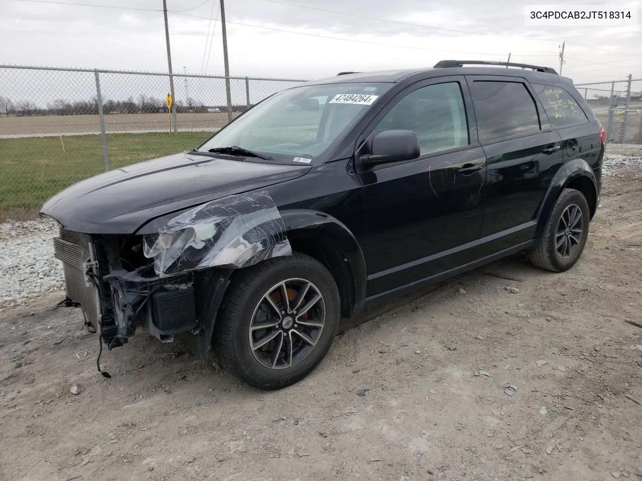 2018 Dodge Journey Se VIN: 3C4PDCAB2JT518314 Lot: 47484264