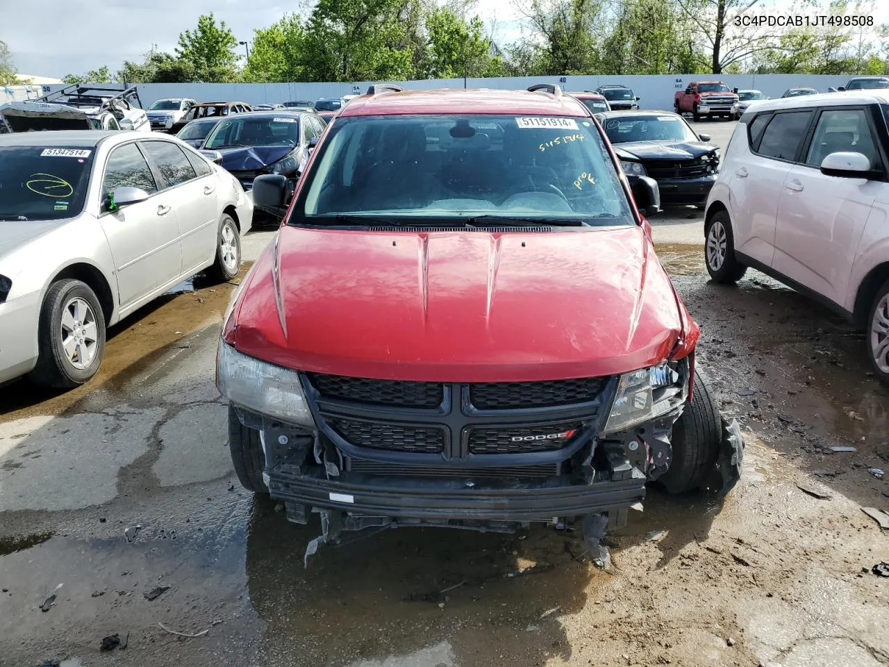 2018 Dodge Journey Se VIN: 3C4PDCAB1JT498508 Lot: 51151914