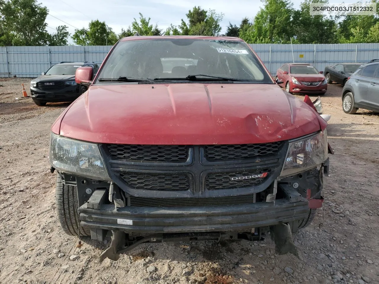 2018 Dodge Journey Crossroad VIN: 3C4PDCGG3JT512332 Lot: 51216454