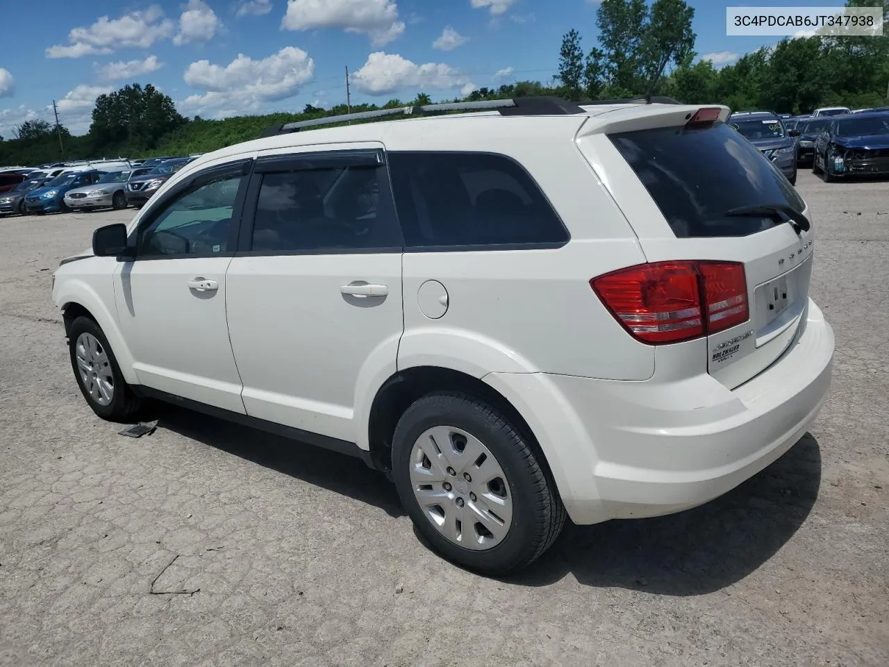 2018 Dodge Journey Se VIN: 3C4PDCAB6JT347938 Lot: 54444214