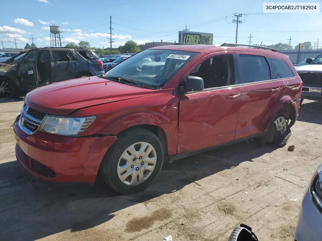 2018 Dodge Journey Se VIN: 3C4PDCAB2JT182924 Lot: 56377294