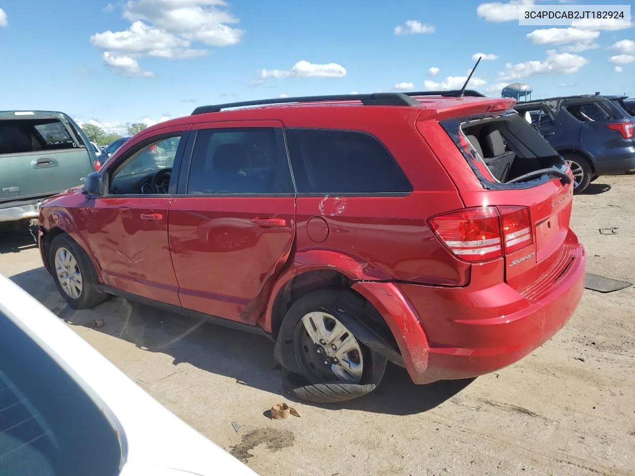 2018 Dodge Journey Se VIN: 3C4PDCAB2JT182924 Lot: 56377294