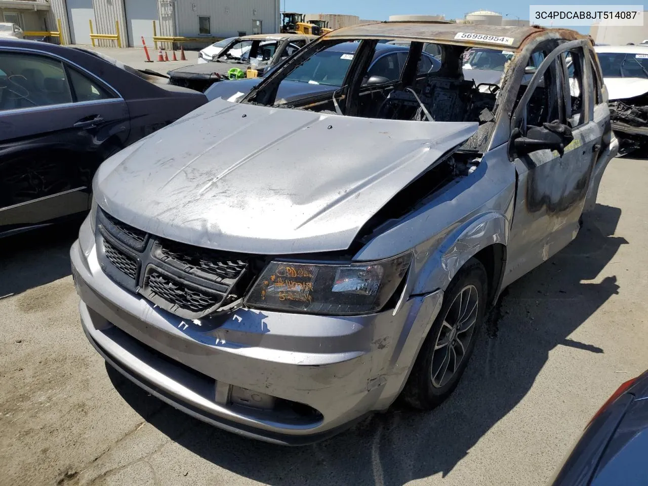 2018 Dodge Journey Se VIN: 3C4PDCAB8JT514087 Lot: 56958954