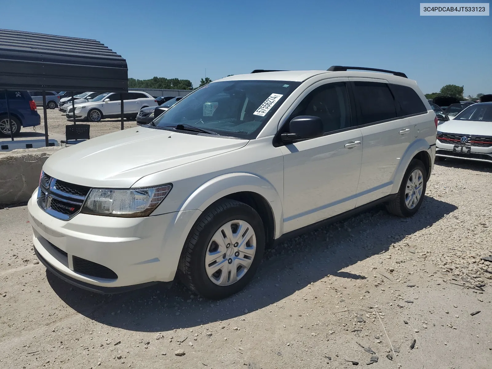 2018 Dodge Journey Se VIN: 3C4PDCAB4JT533123 Lot: 57556274