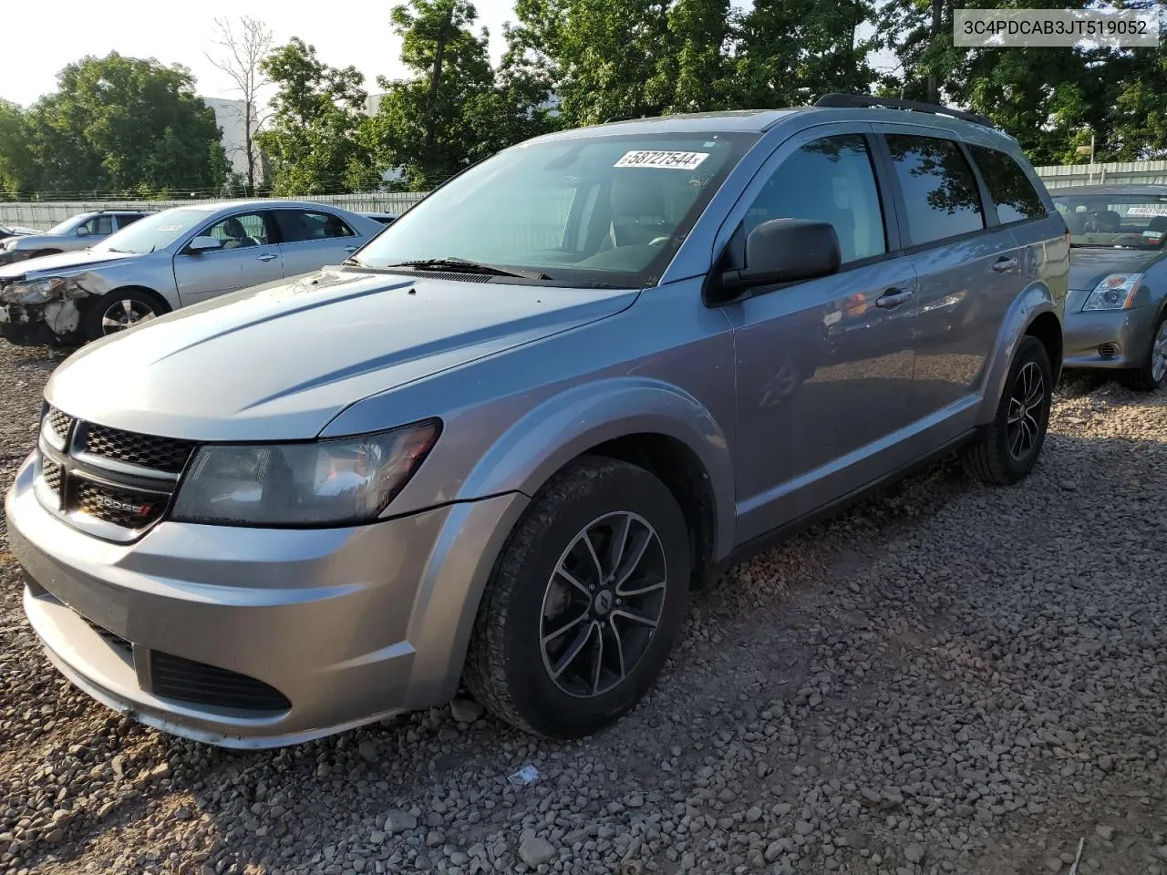 2018 Dodge Journey Se VIN: 3C4PDCAB3JT519052 Lot: 58727544