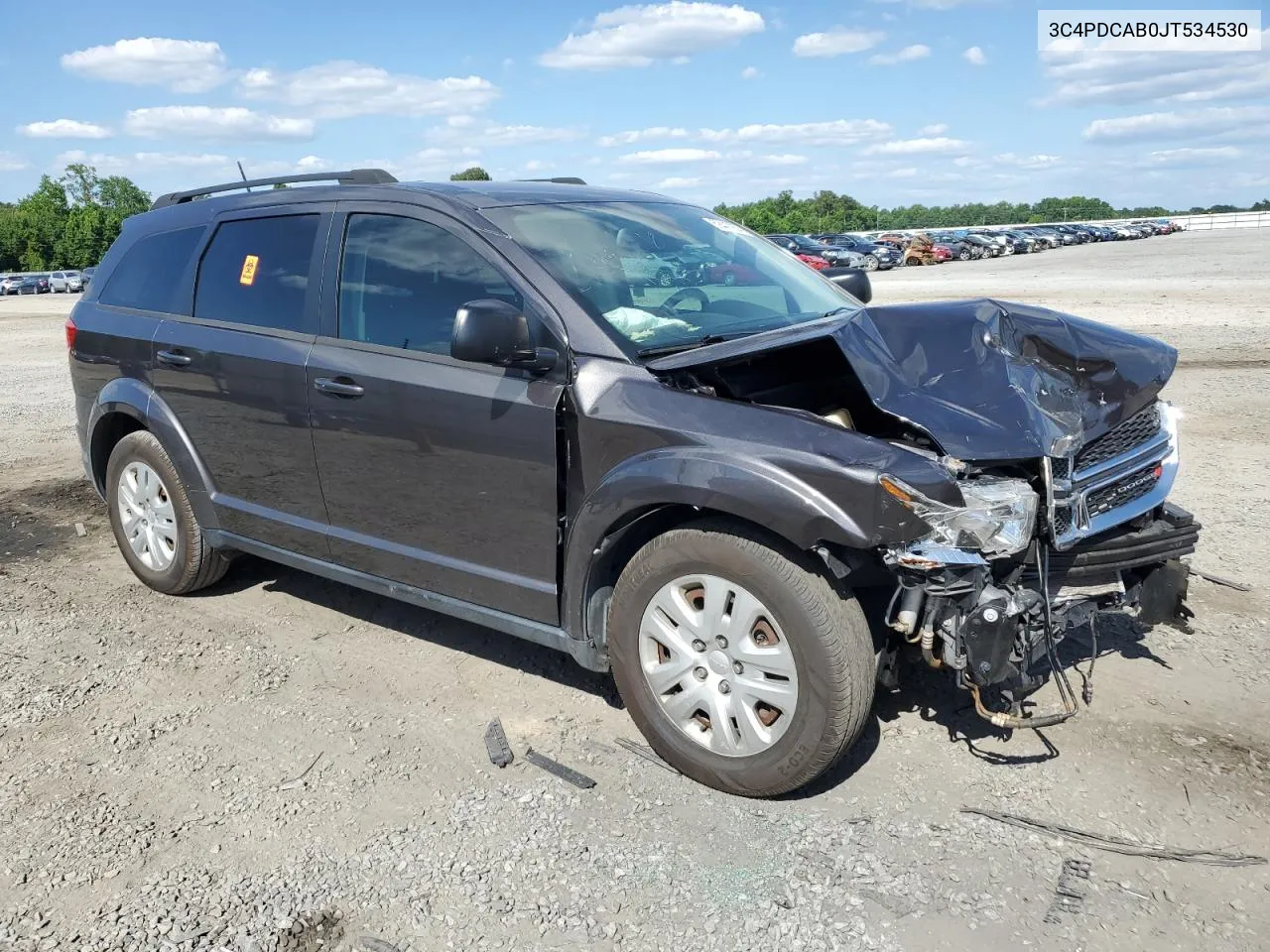 2018 Dodge Journey Se VIN: 3C4PDCAB0JT534530 Lot: 59447954