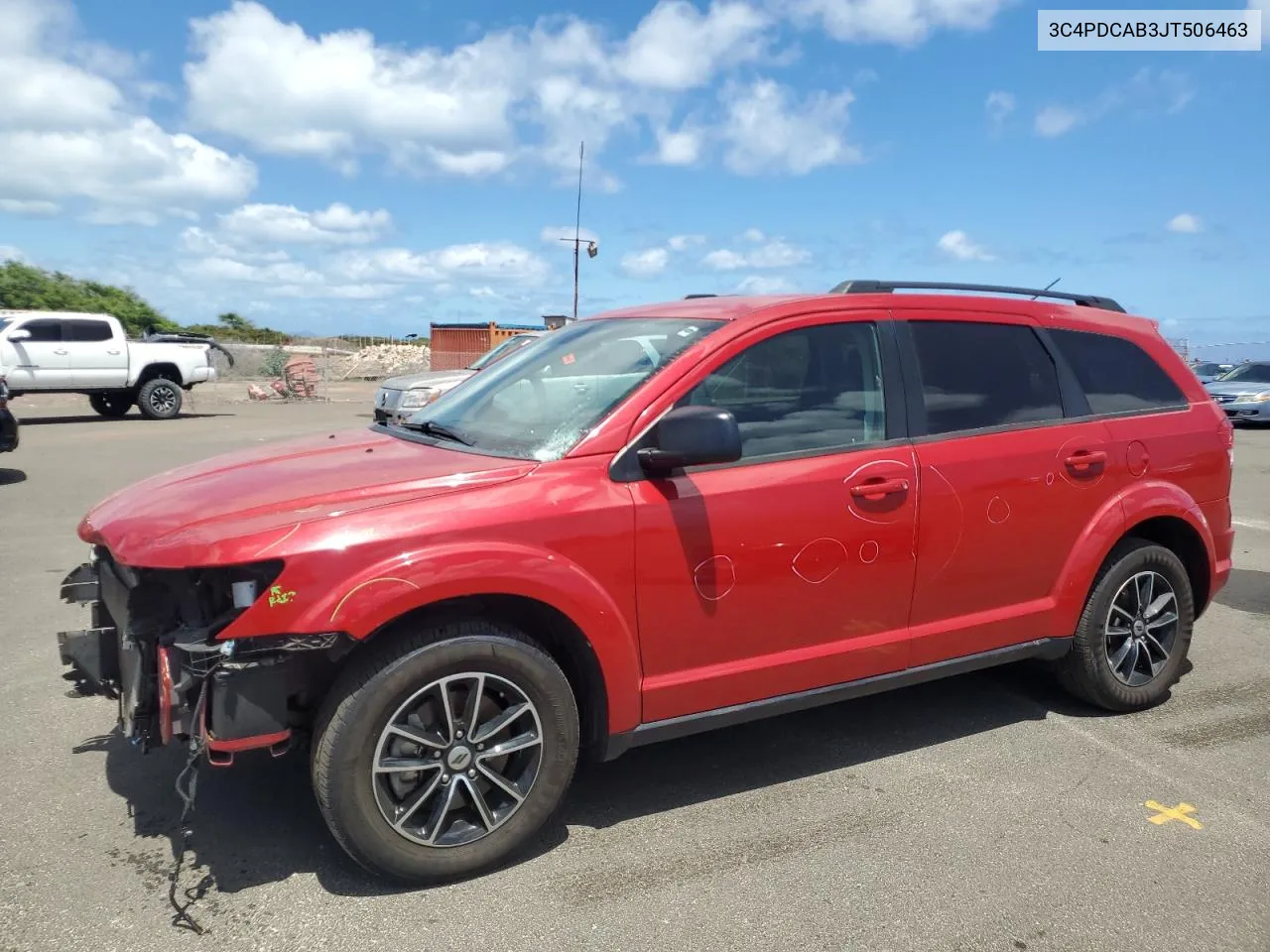 2018 Dodge Journey Se VIN: 3C4PDCAB3JT506463 Lot: 59713884