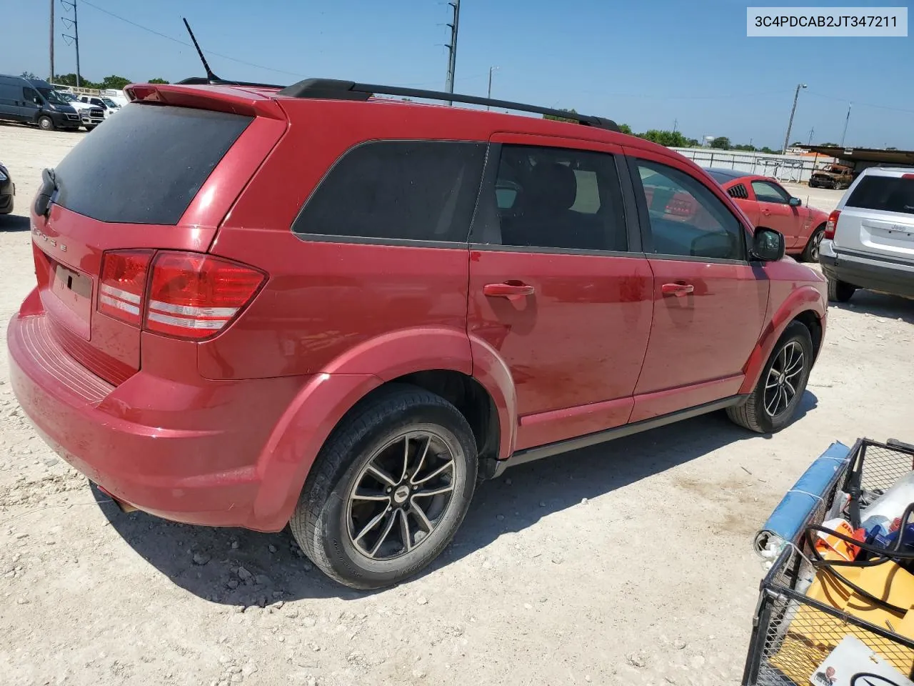 2018 Dodge Journey Se VIN: 3C4PDCAB2JT347211 Lot: 61043594