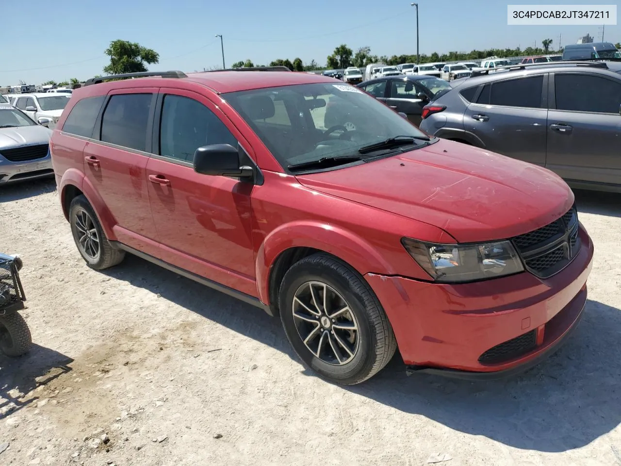 2018 Dodge Journey Se VIN: 3C4PDCAB2JT347211 Lot: 61043594