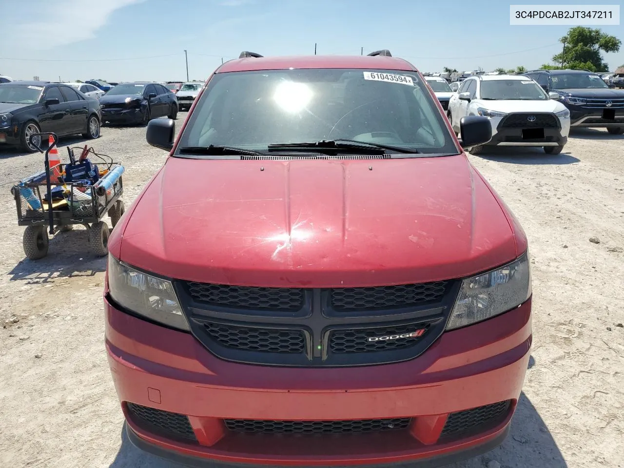 2018 Dodge Journey Se VIN: 3C4PDCAB2JT347211 Lot: 61043594