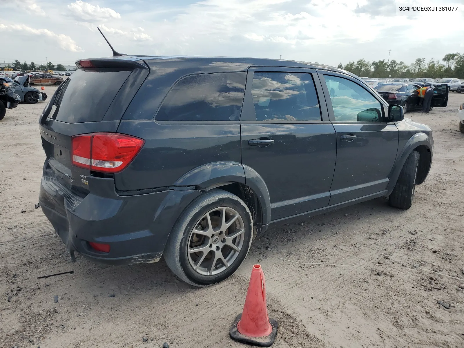 2018 Dodge Journey Gt VIN: 3C4PDCEGXJT381077 Lot: 62314604