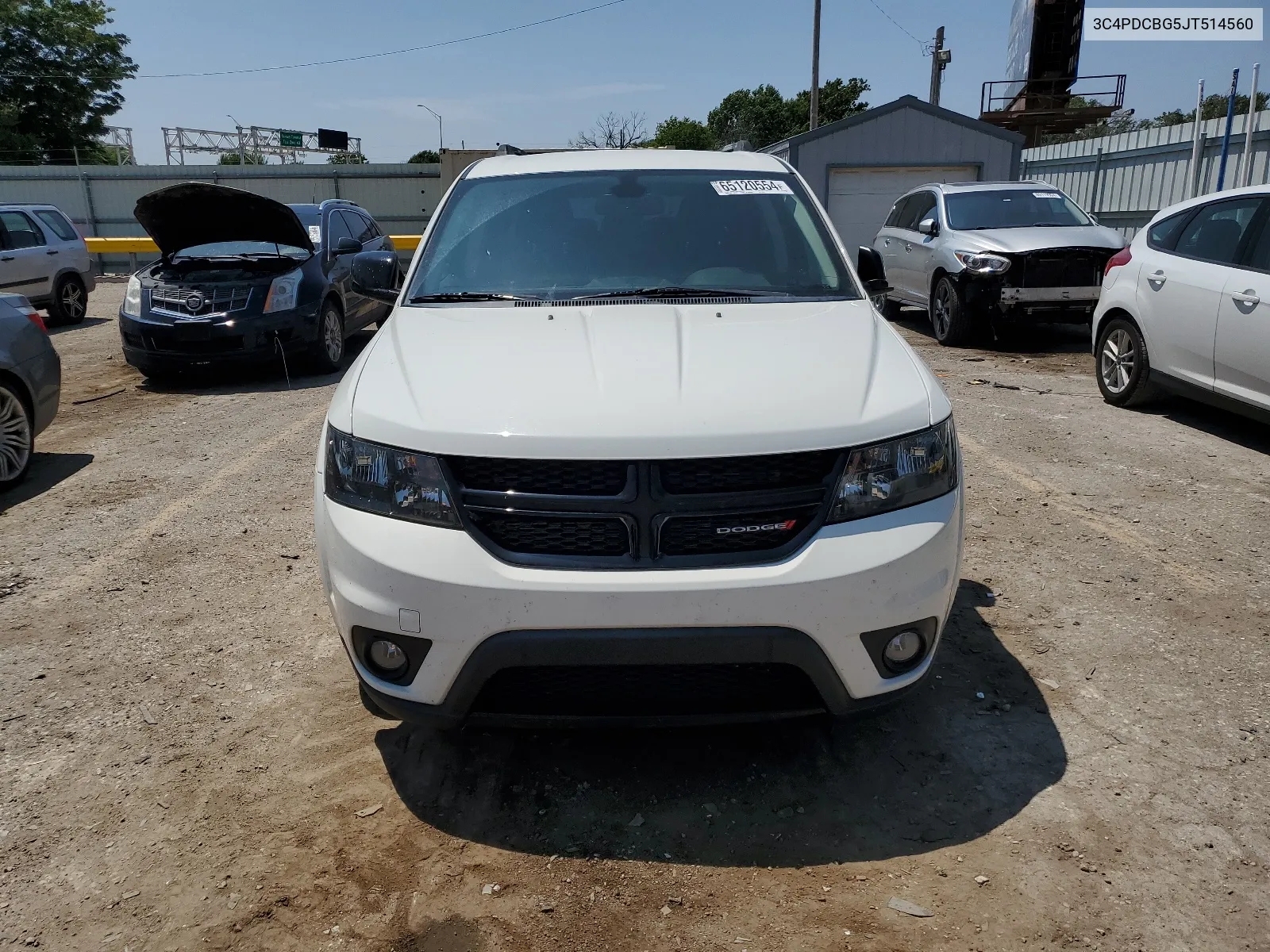 2018 Dodge Journey Sxt VIN: 3C4PDCBG5JT514560 Lot: 65120554