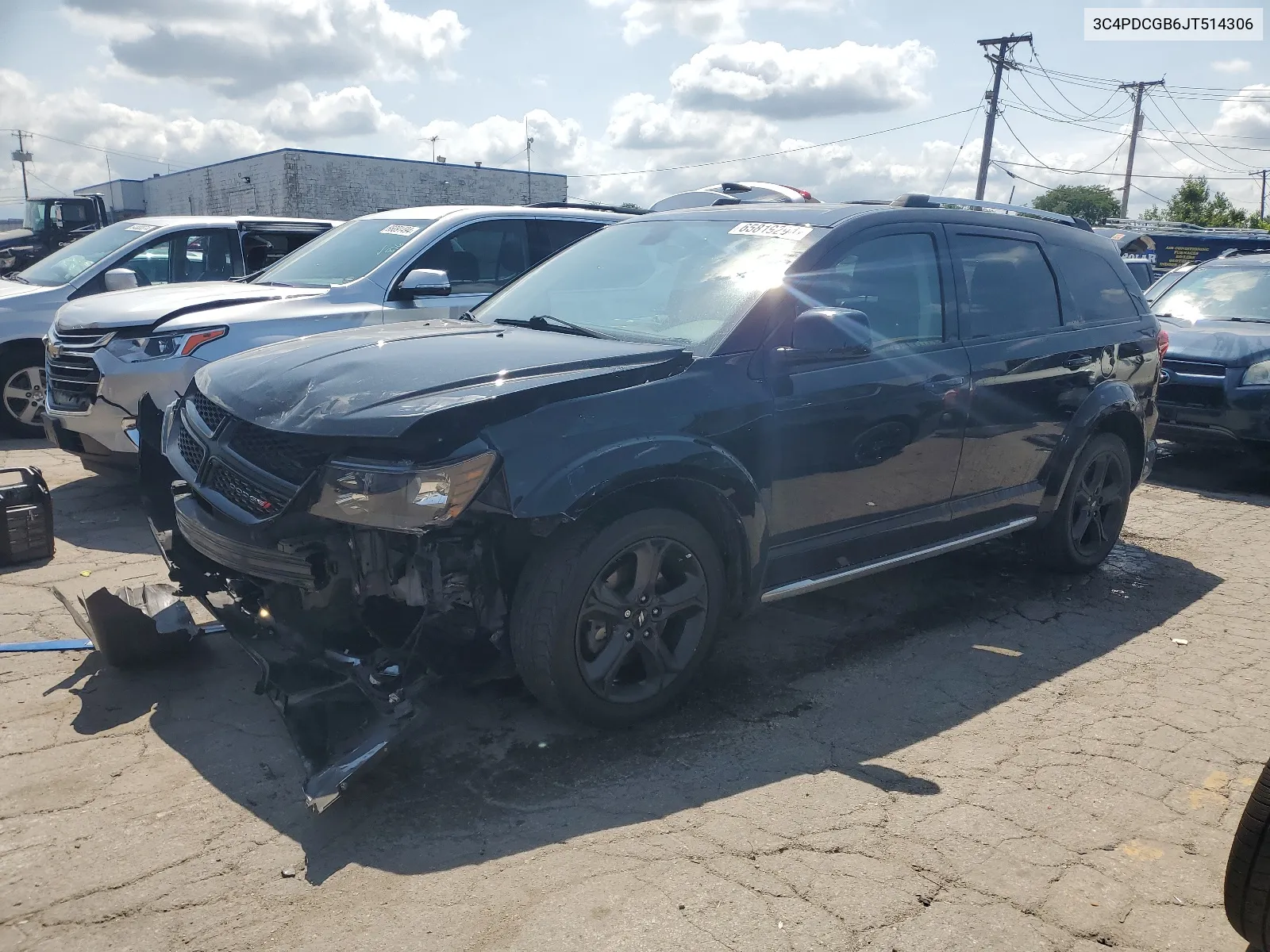 2018 Dodge Journey Crossroad VIN: 3C4PDCGB6JT514306 Lot: 65819294