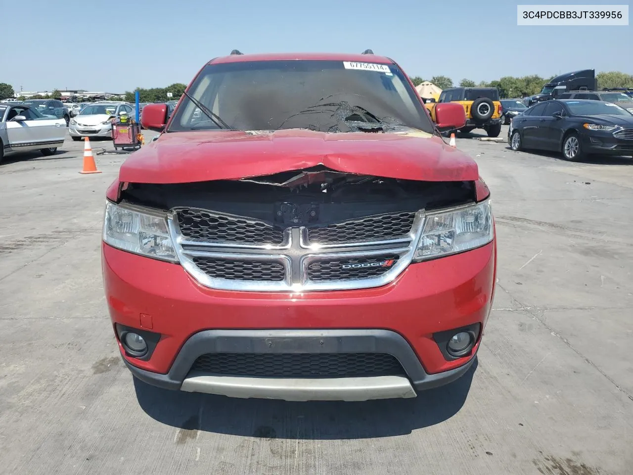 2018 Dodge Journey Sxt VIN: 3C4PDCBB3JT339956 Lot: 67755114