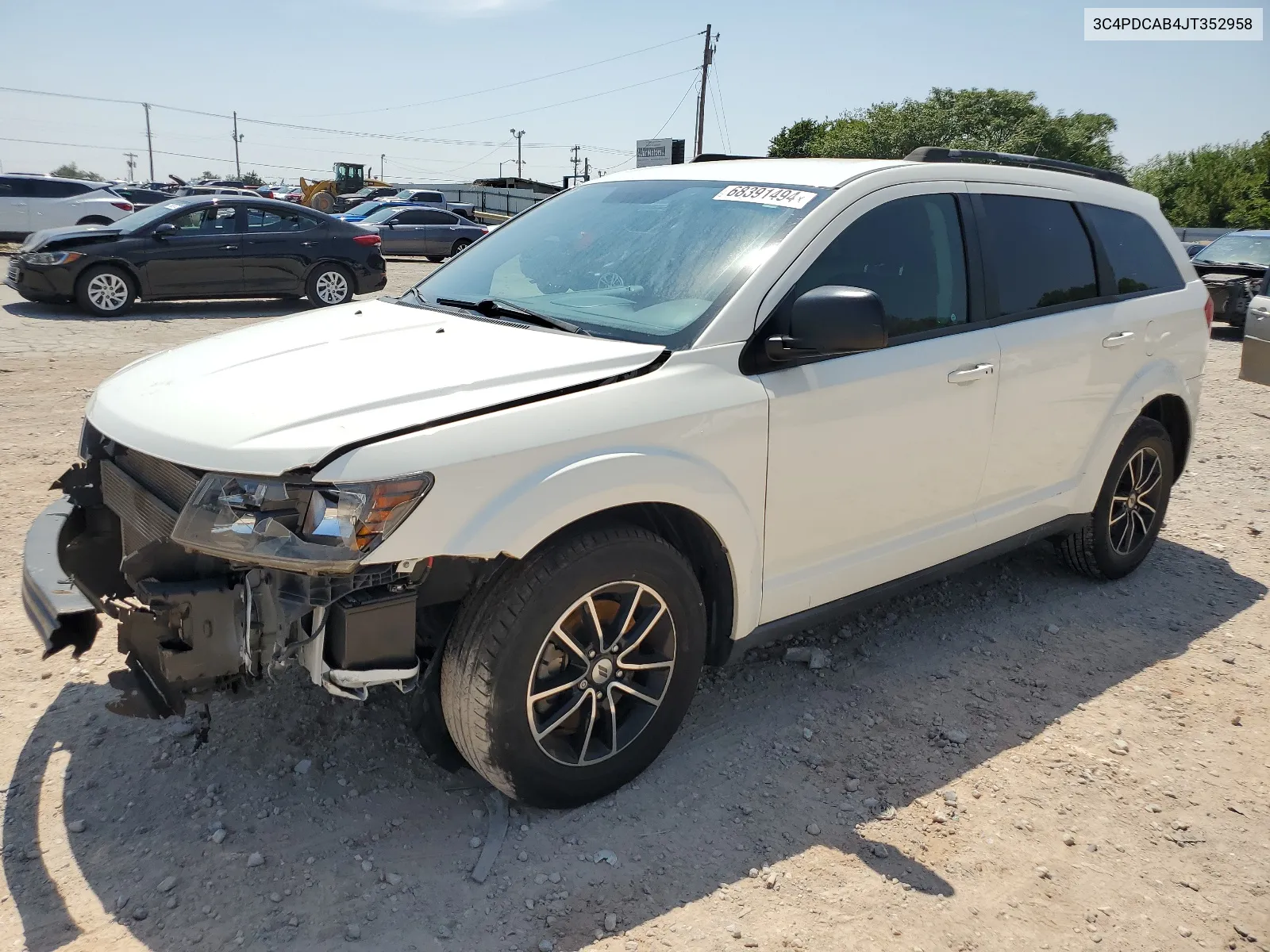 2018 Dodge Journey Se VIN: 3C4PDCAB4JT352958 Lot: 68391494