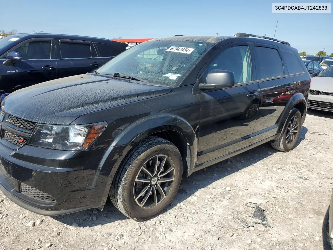 2018 Dodge Journey Se VIN: 3C4PDCAB4JT242833 Lot: 69943454