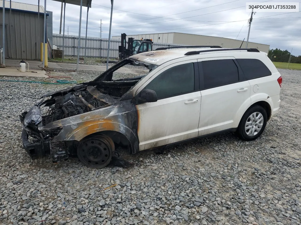 2018 Dodge Journey Se VIN: 3C4PDCAB1JT353288 Lot: 70188074