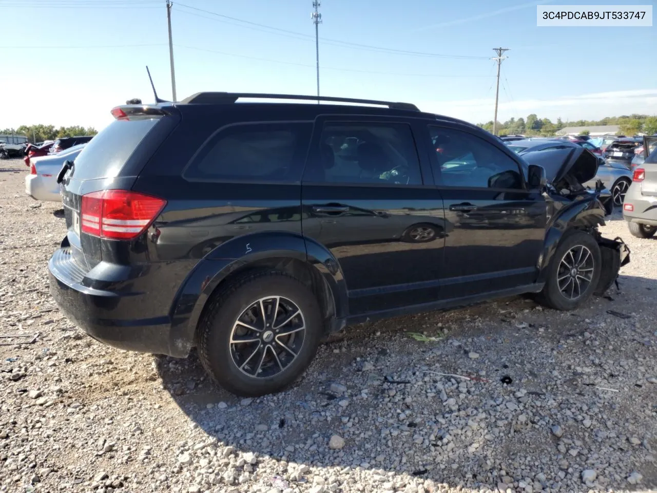 2018 Dodge Journey Se VIN: 3C4PDCAB9JT533747 Lot: 70192344