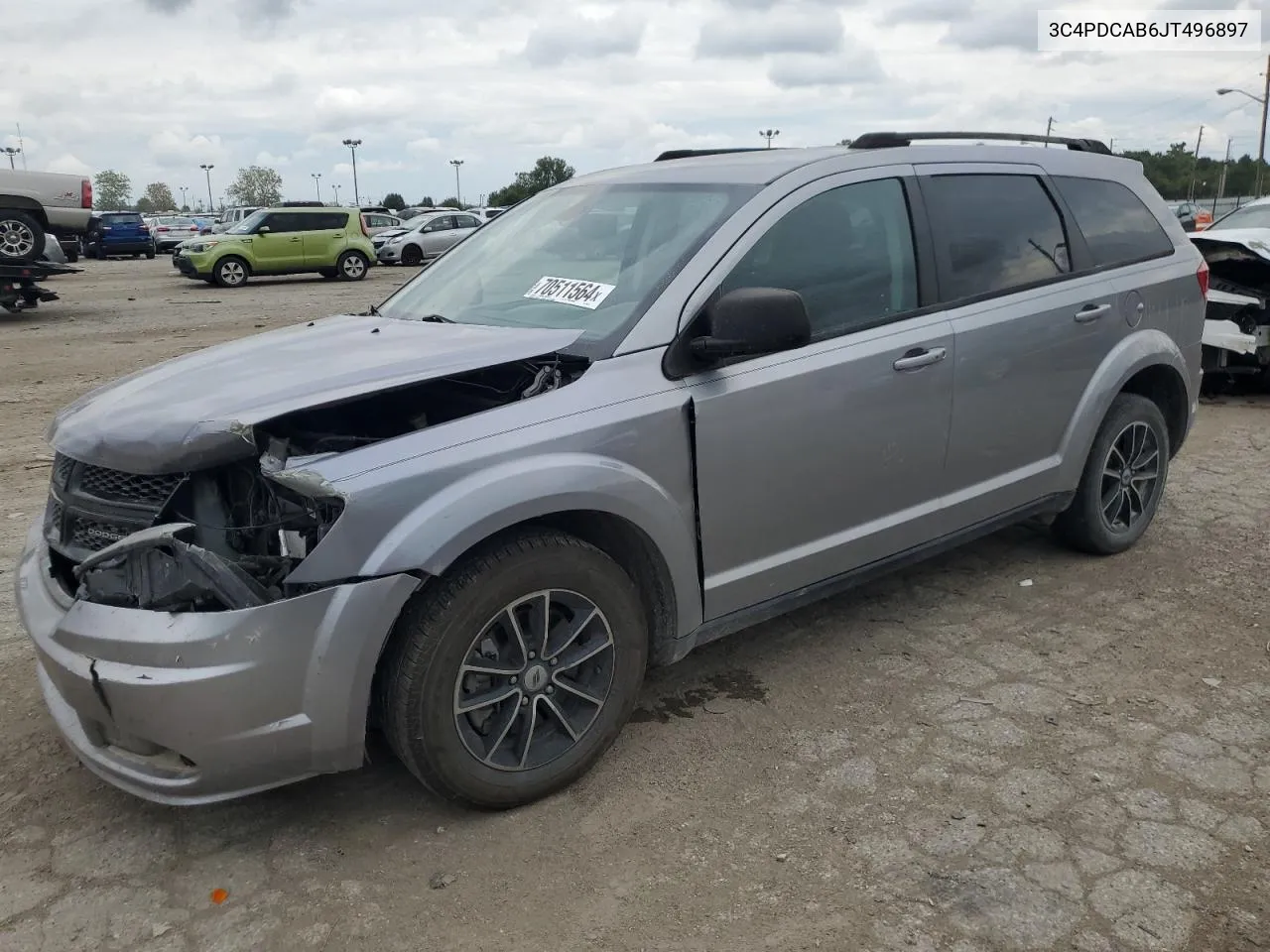 2018 Dodge Journey Se VIN: 3C4PDCAB6JT496897 Lot: 70511564