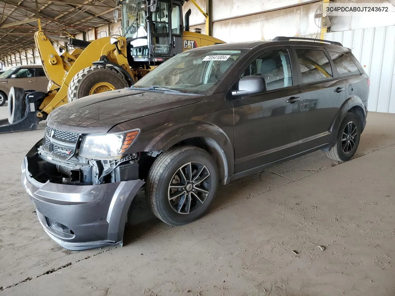 2018 Dodge Journey Se VIN: 3C4PDCAB0JT243672 Lot: 70541004