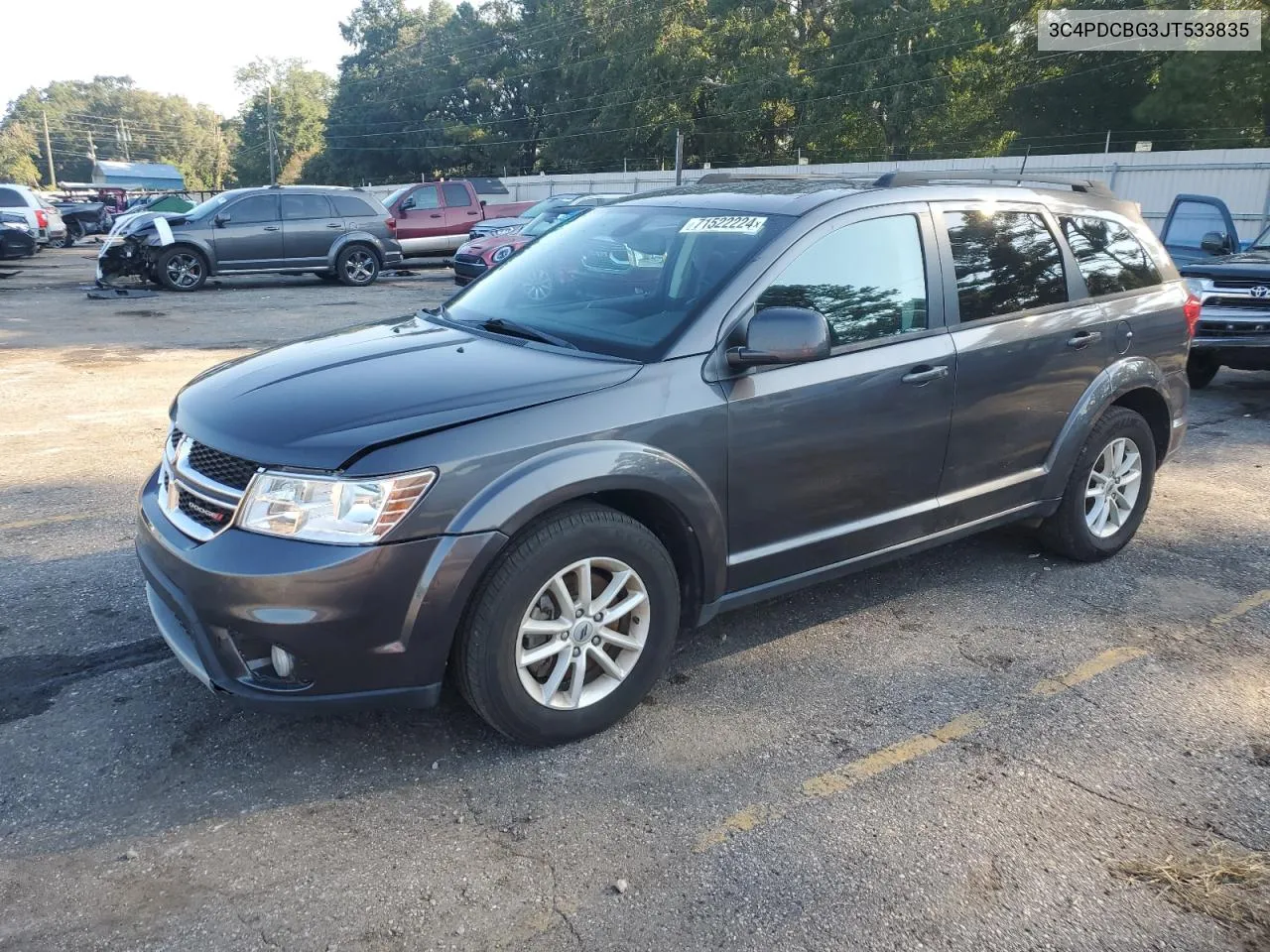 2018 Dodge Journey Sxt VIN: 3C4PDCBG3JT533835 Lot: 71522224