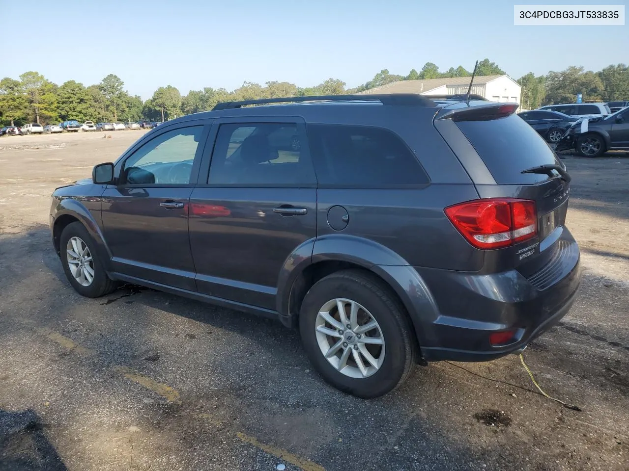 2018 Dodge Journey Sxt VIN: 3C4PDCBG3JT533835 Lot: 71522224