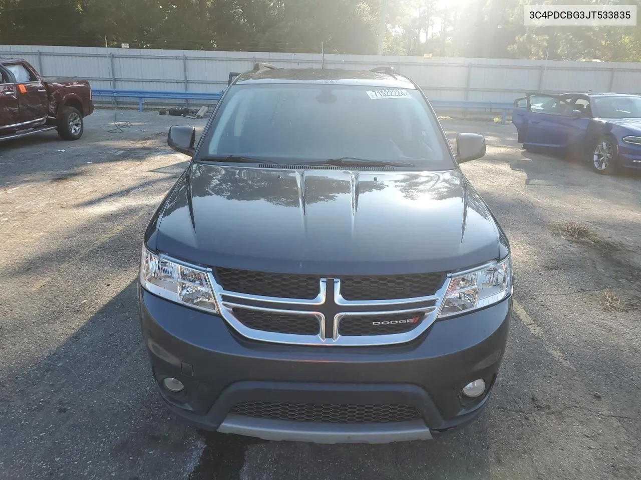 2018 Dodge Journey Sxt VIN: 3C4PDCBG3JT533835 Lot: 71522224