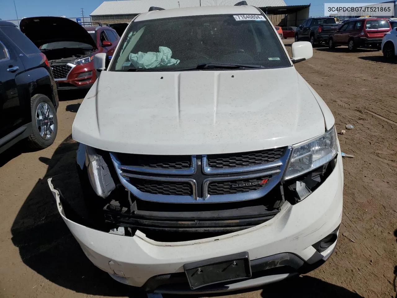 2018 Dodge Journey Sxt VIN: 3C4PDCBG7JT521865 Lot: 71640894