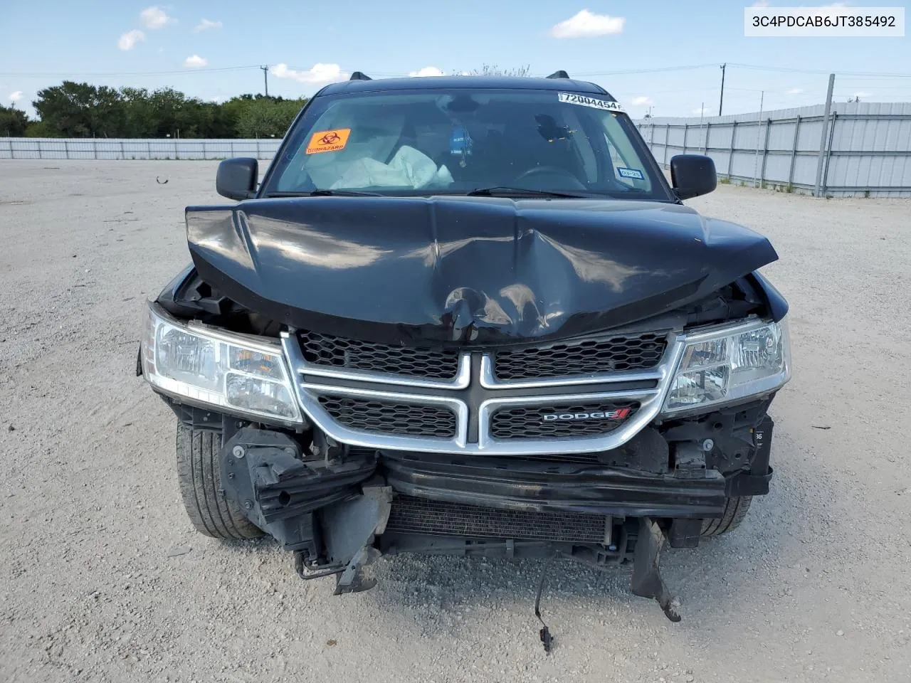 2018 Dodge Journey Se VIN: 3C4PDCAB6JT385492 Lot: 72004454