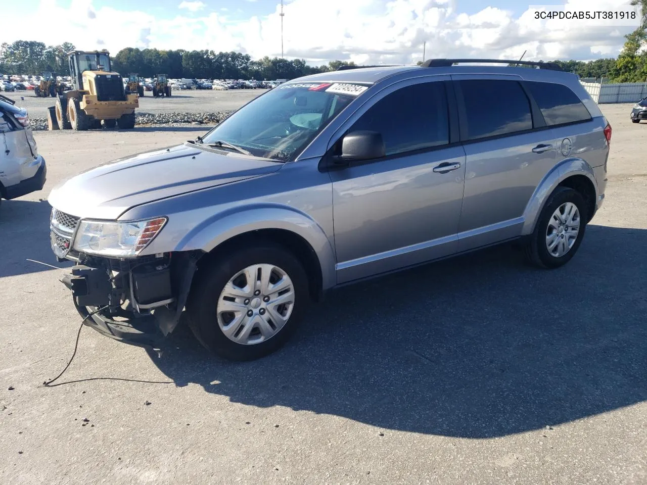 2018 Dodge Journey Se VIN: 3C4PDCAB5JT381918 Lot: 72249254