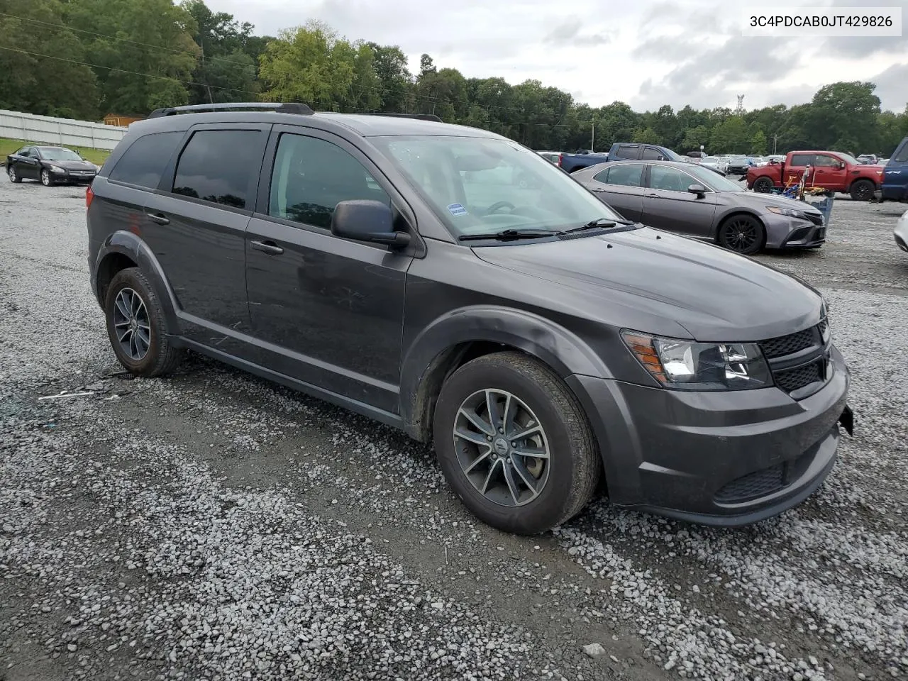 2018 Dodge Journey Se VIN: 3C4PDCAB0JT429826 Lot: 72250394