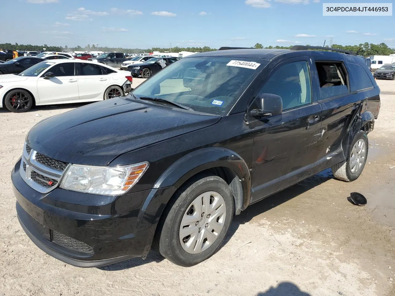 2018 Dodge Journey Se VIN: 3C4PDCAB4JT446953 Lot: 72540044