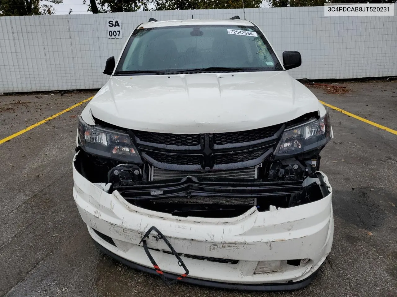 2018 Dodge Journey Se VIN: 3C4PDCAB8JT520231 Lot: 72542694