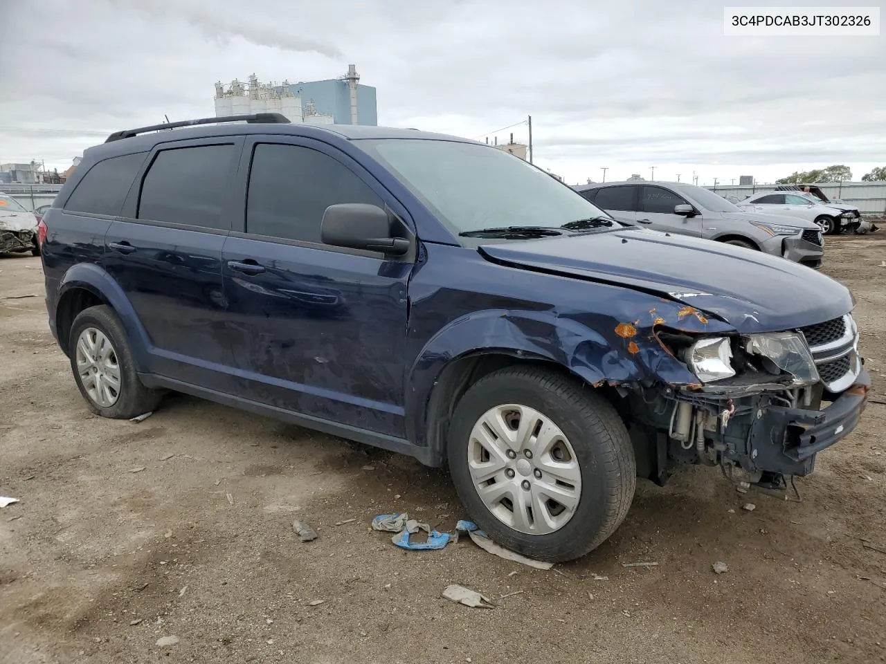 2018 Dodge Journey Se VIN: 3C4PDCAB3JT302326 Lot: 72736684