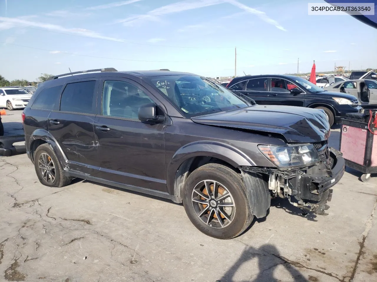 2018 Dodge Journey Se VIN: 3C4PDCAB2JT363540 Lot: 72742294