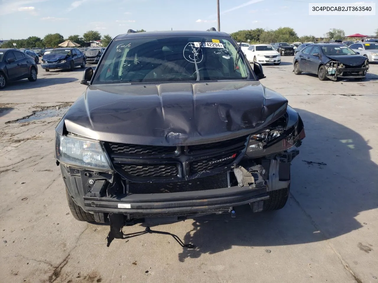 2018 Dodge Journey Se VIN: 3C4PDCAB2JT363540 Lot: 72742294