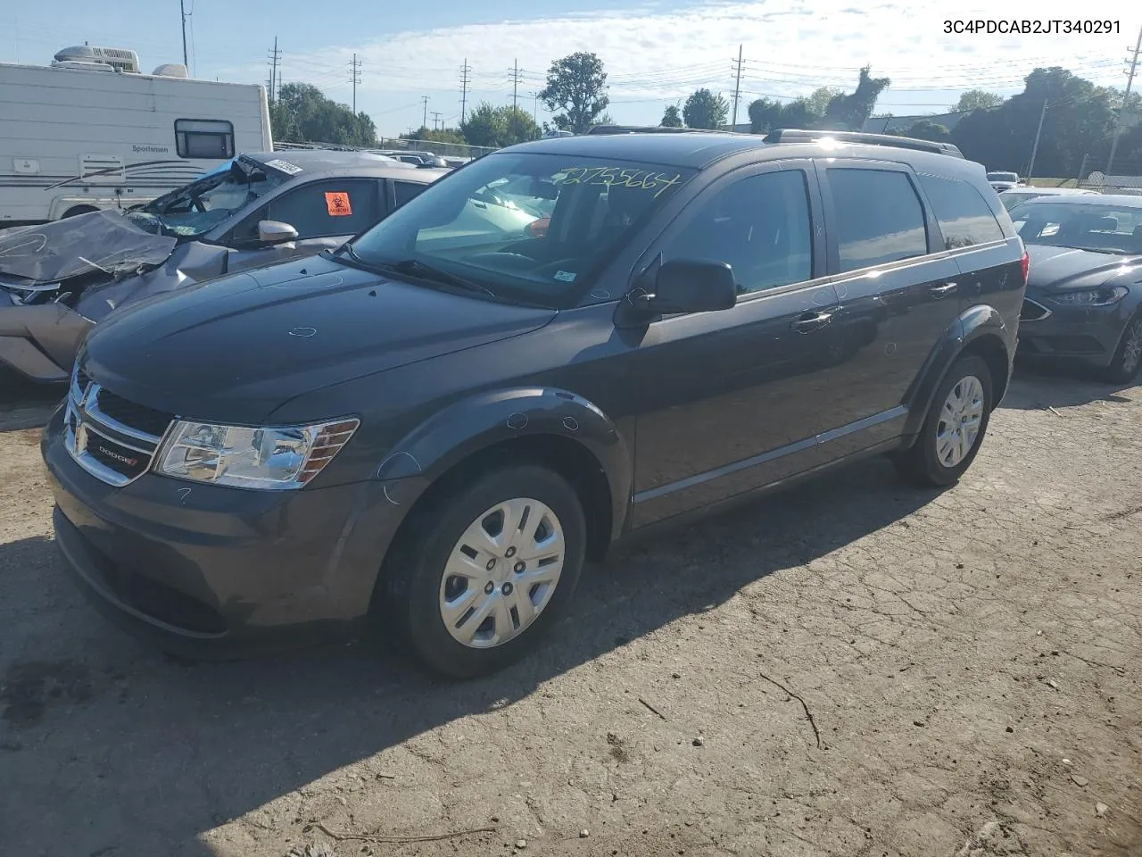 2018 Dodge Journey Se VIN: 3C4PDCAB2JT340291 Lot: 72755664