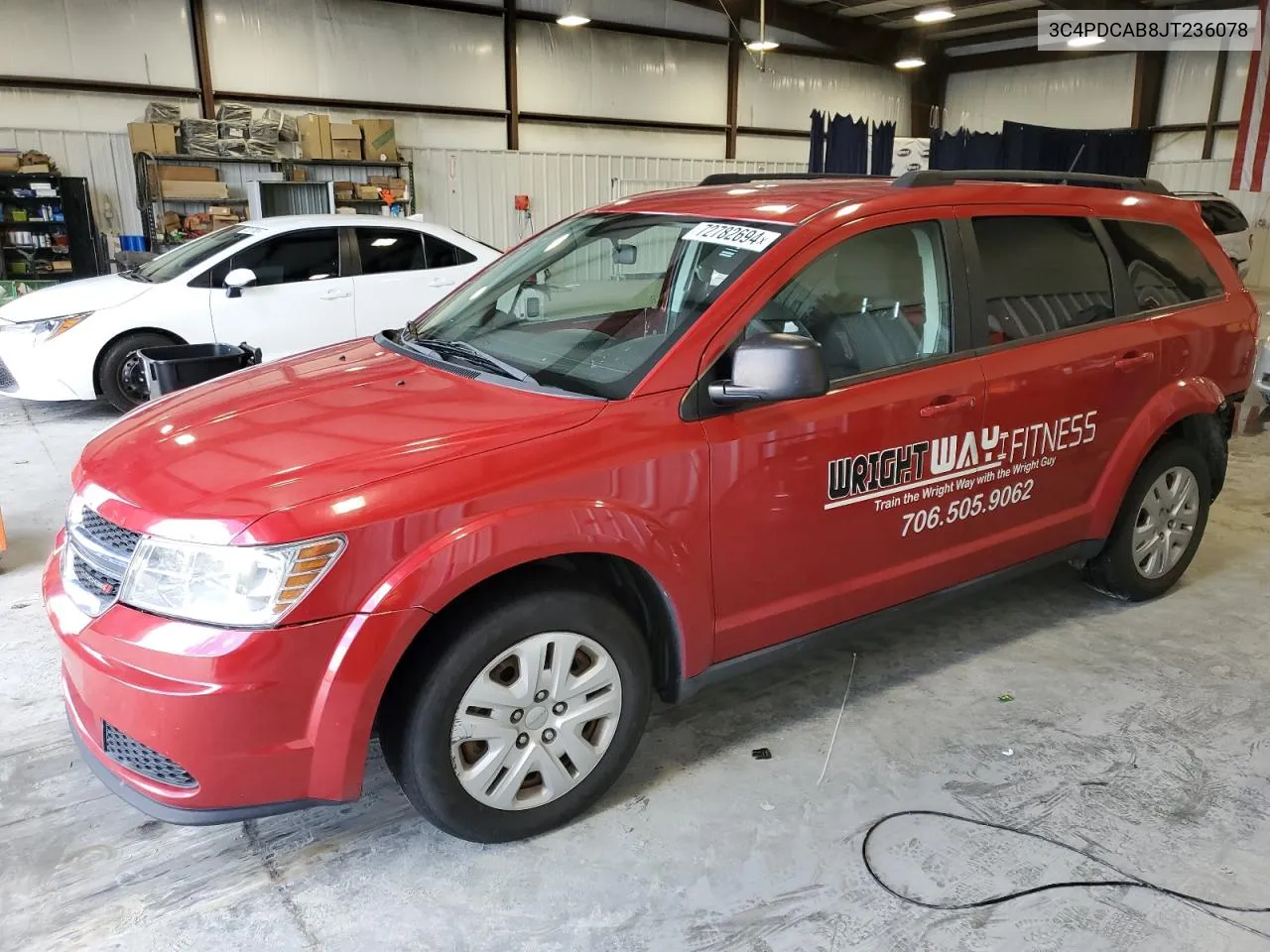 2018 Dodge Journey Se VIN: 3C4PDCAB8JT236078 Lot: 72782694