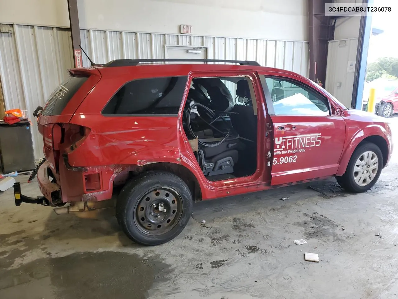 2018 Dodge Journey Se VIN: 3C4PDCAB8JT236078 Lot: 72782694