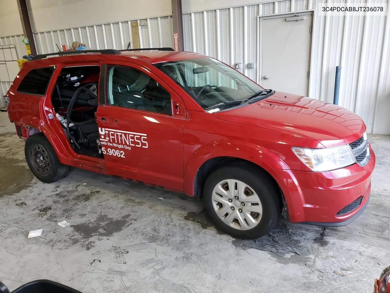 2018 Dodge Journey Se VIN: 3C4PDCAB8JT236078 Lot: 72782694