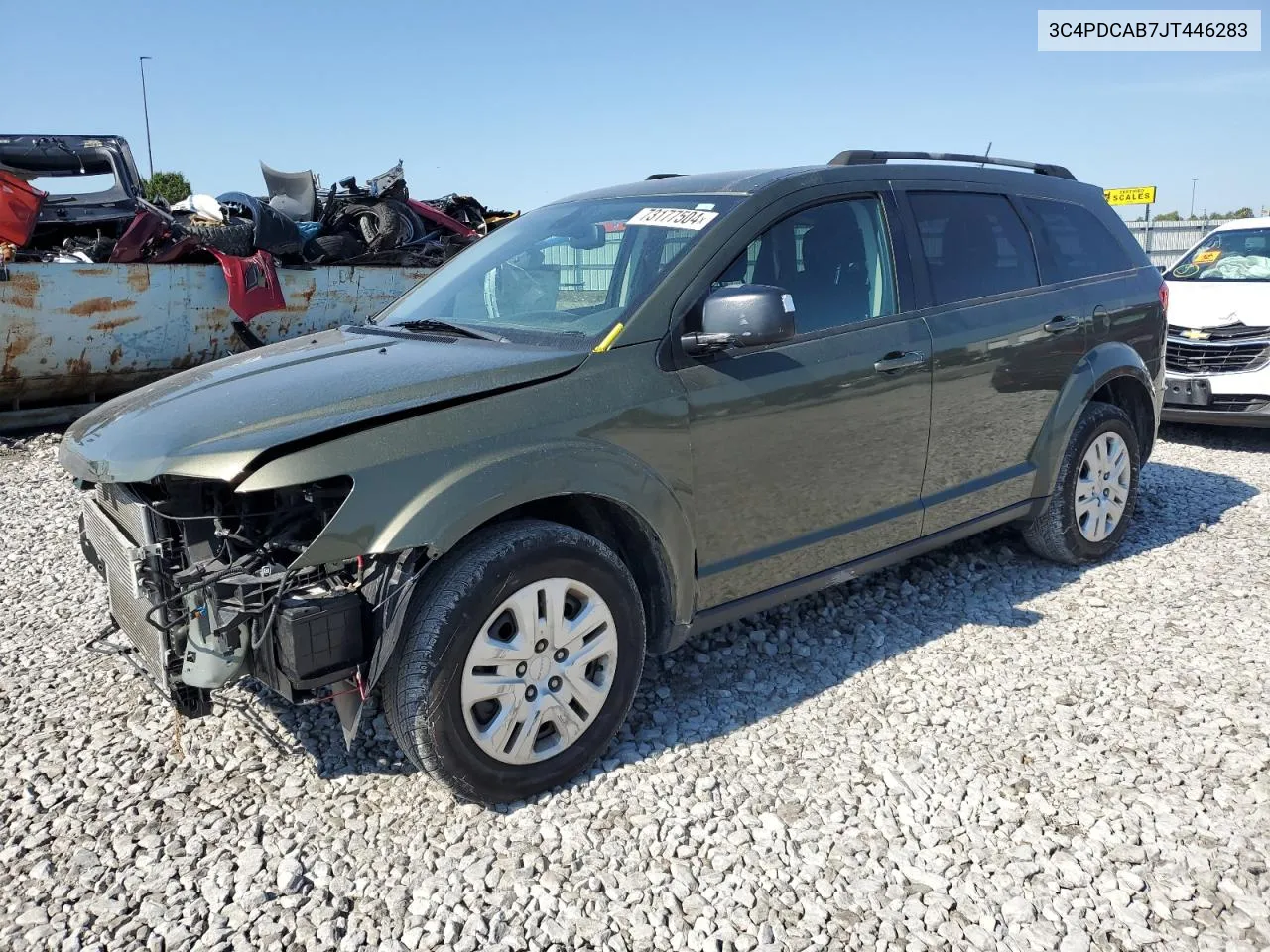 2018 Dodge Journey Se VIN: 3C4PDCAB7JT446283 Lot: 73177504