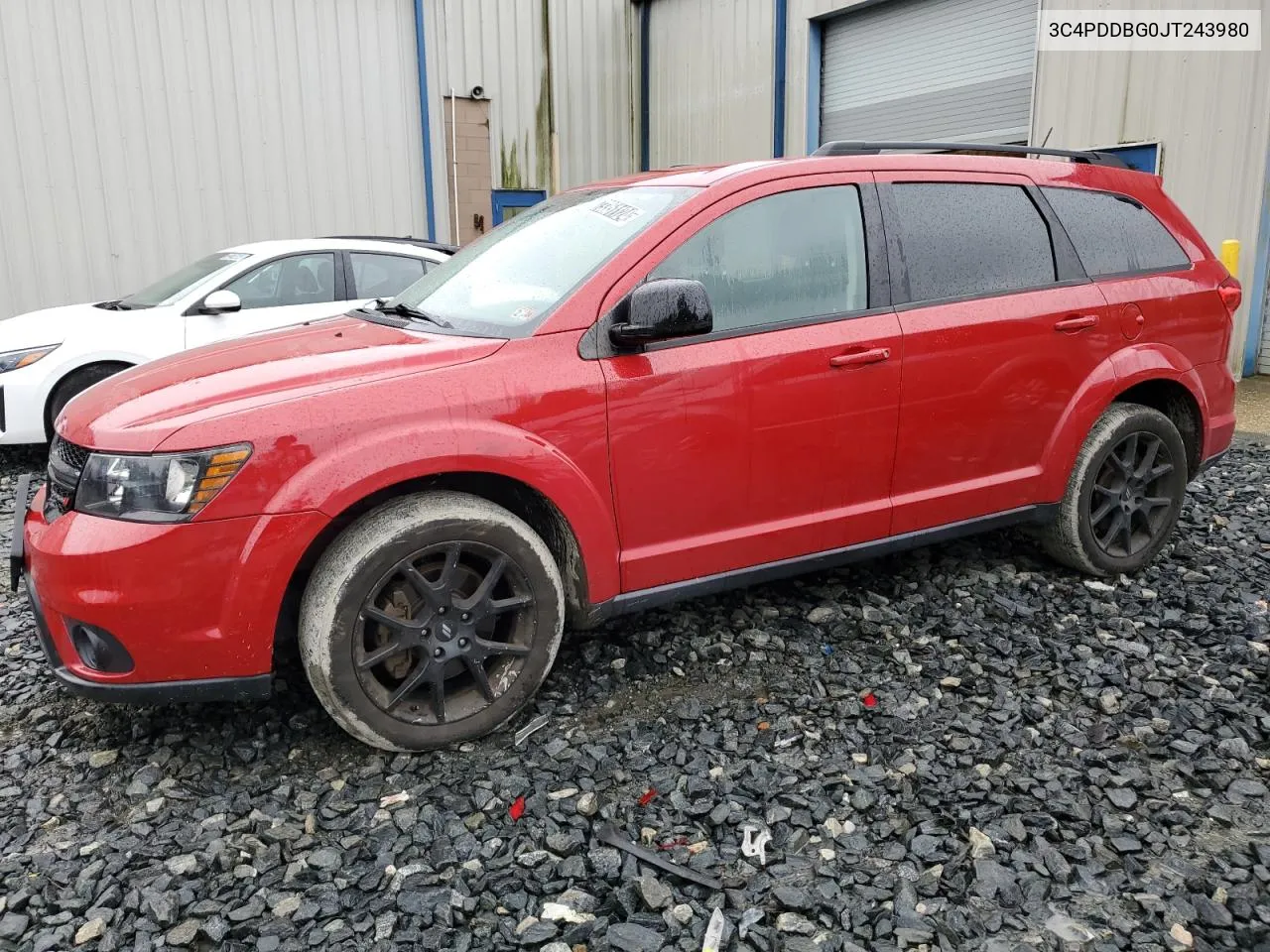 2018 Dodge Journey Sxt VIN: 3C4PDDBG0JT243980 Lot: 73351124