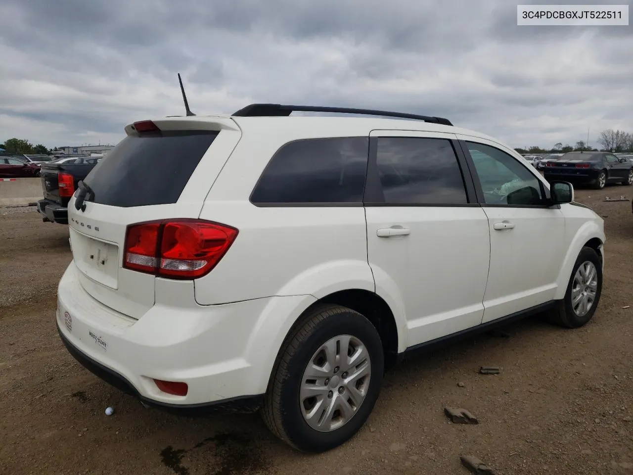 2018 Dodge Journey Sxt VIN: 3C4PDCBGXJT522511 Lot: 73572004