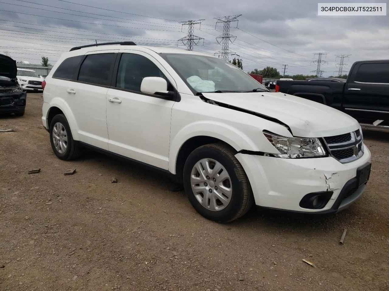 2018 Dodge Journey Sxt VIN: 3C4PDCBGXJT522511 Lot: 73572004